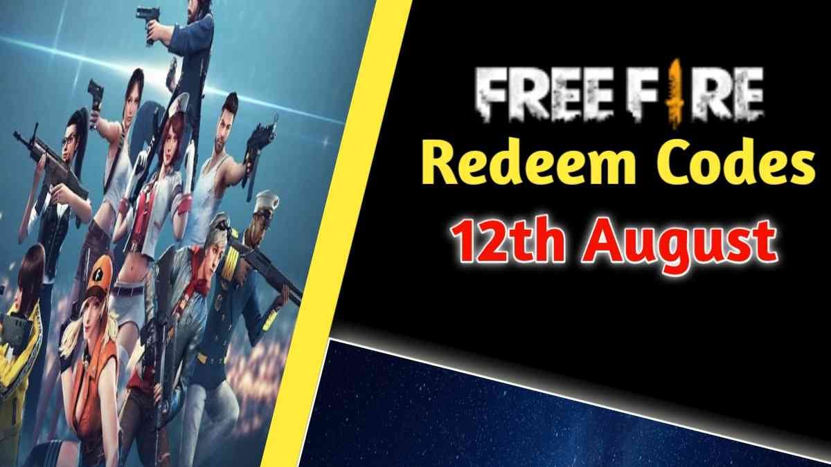 Free Fire Max redeem Codes 12th August 2024